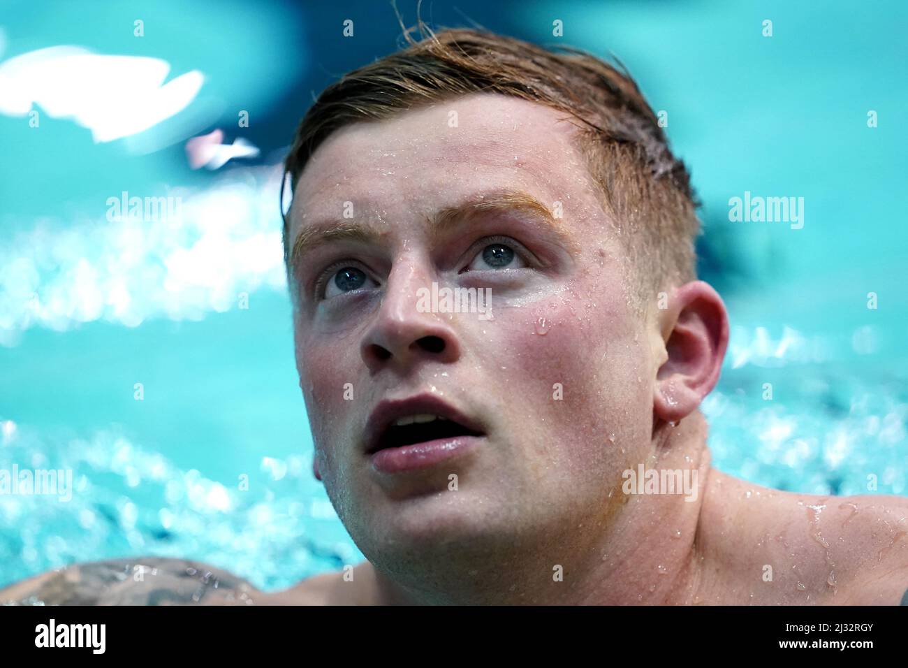 Loughborough NC's Adam Peaty in action during the Men's Open 100m Breaststroke Heats during day one of the 2022 British Swimming Championships at Ponds Forge International Swimming Centre, Sheffield. Picture date: Tuesday April 5, 2022. Stock Photo