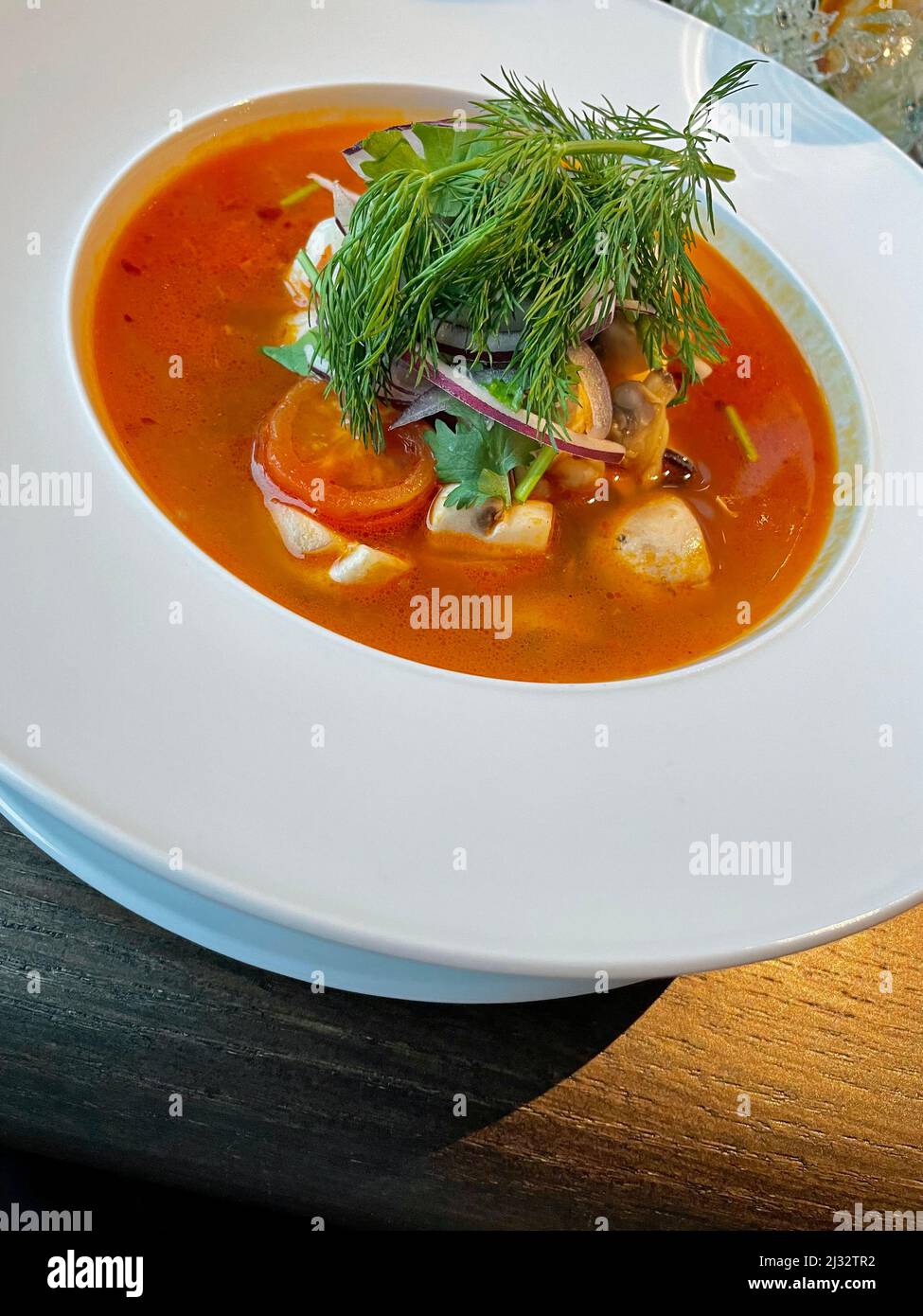 Seafood Soup Stock Photo