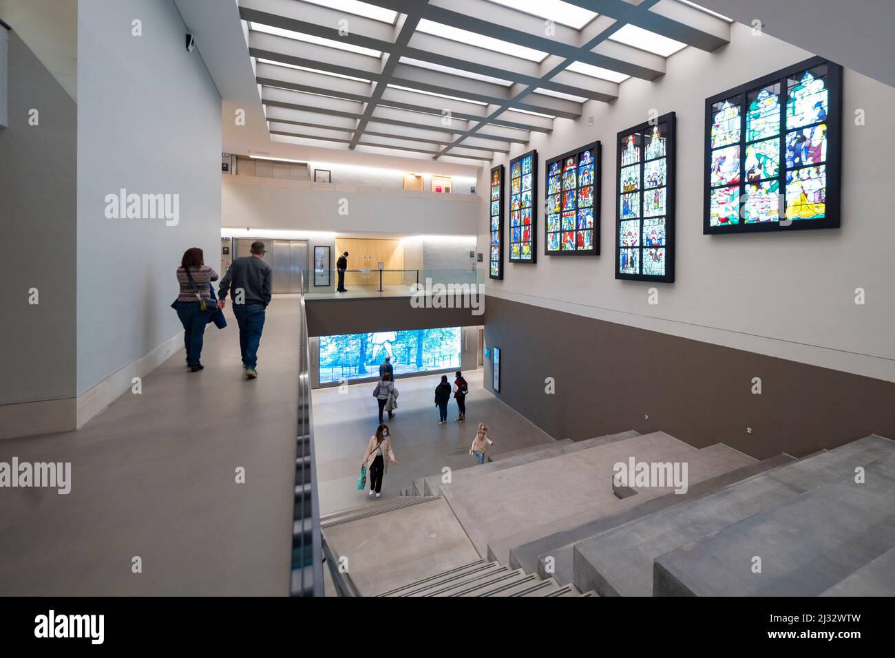 Interior of the Burrell Collection museum in Pollok Park Glasgow after it reopened following an extensive refurbishment. Scotland , UK. Stock Photo