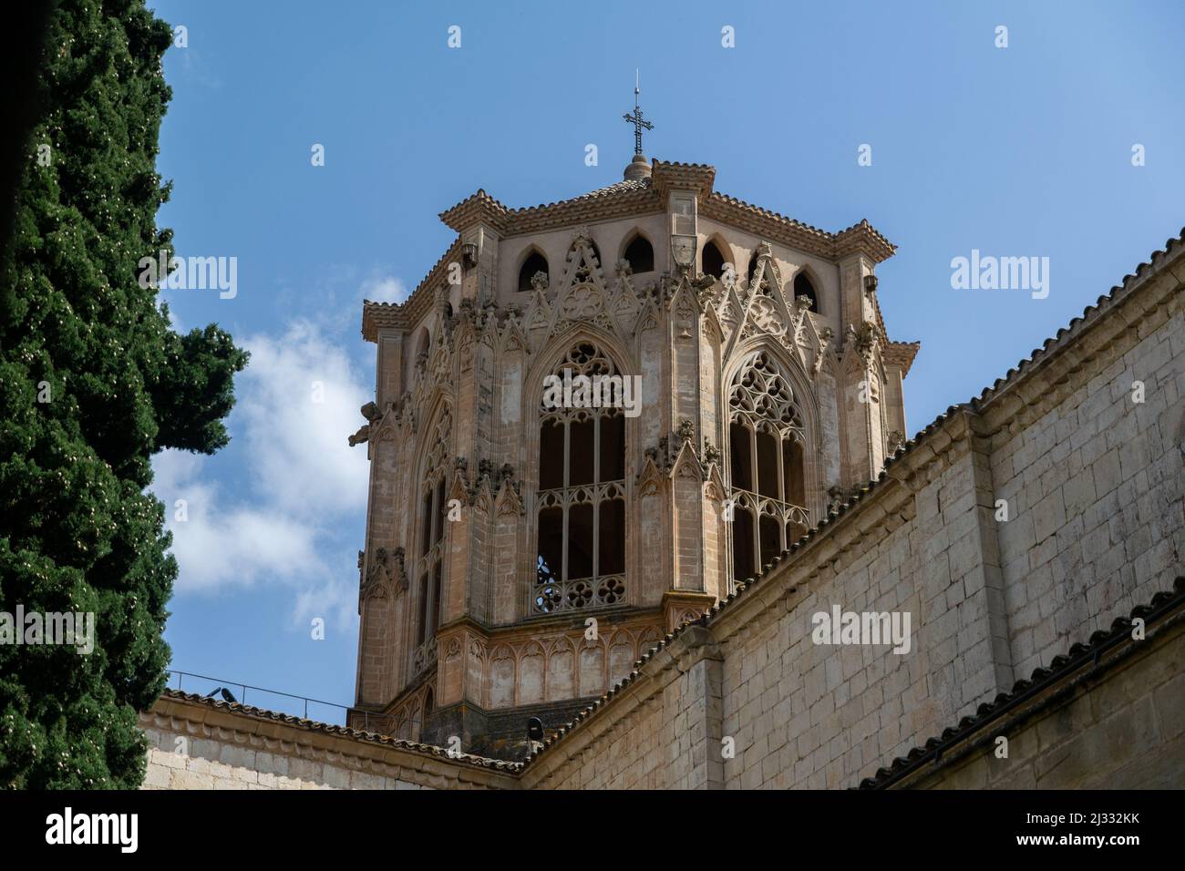 Interiors of the Santa Maria de Poblet Monastery, Tarragona, Spain Stock Photo