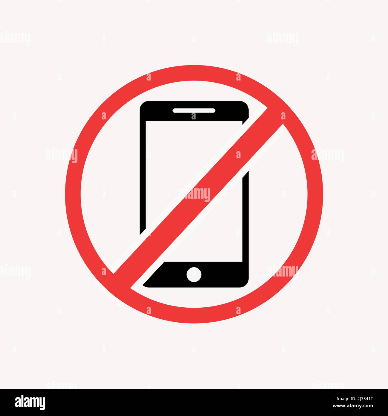 Warning no mobile phone sign and symbol graphic design vector illustration Stock Vector