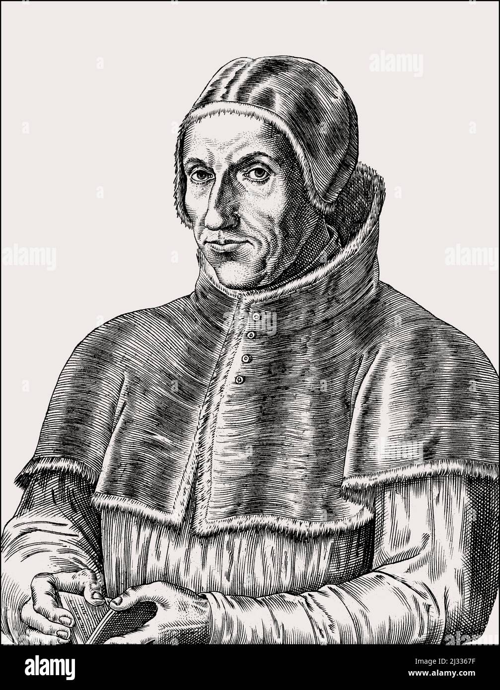 Pope Adrian VI, 1459 – 1523, Bishop of Rome from 1522 to his death Stock Photo