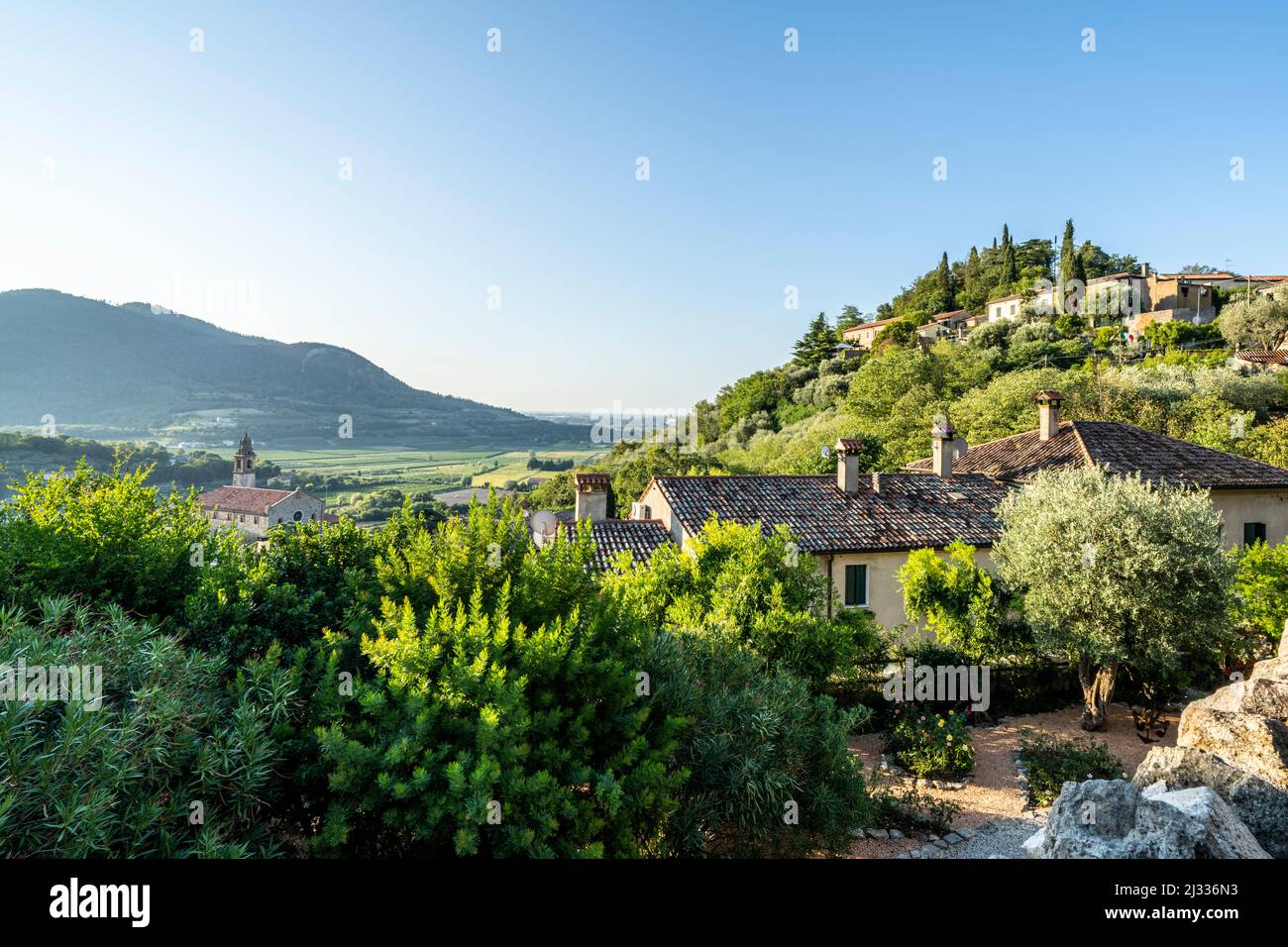 Exterior views of Arqua Pertrarca, one of the most beautiful villages in Italy, Veneto, Italy Stock Photo
