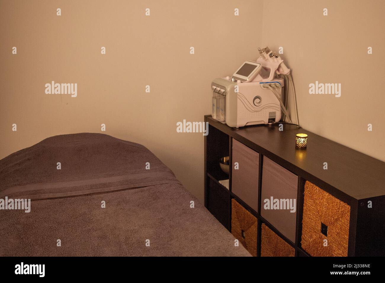 Massage room with zen atmosphere Stock Photo