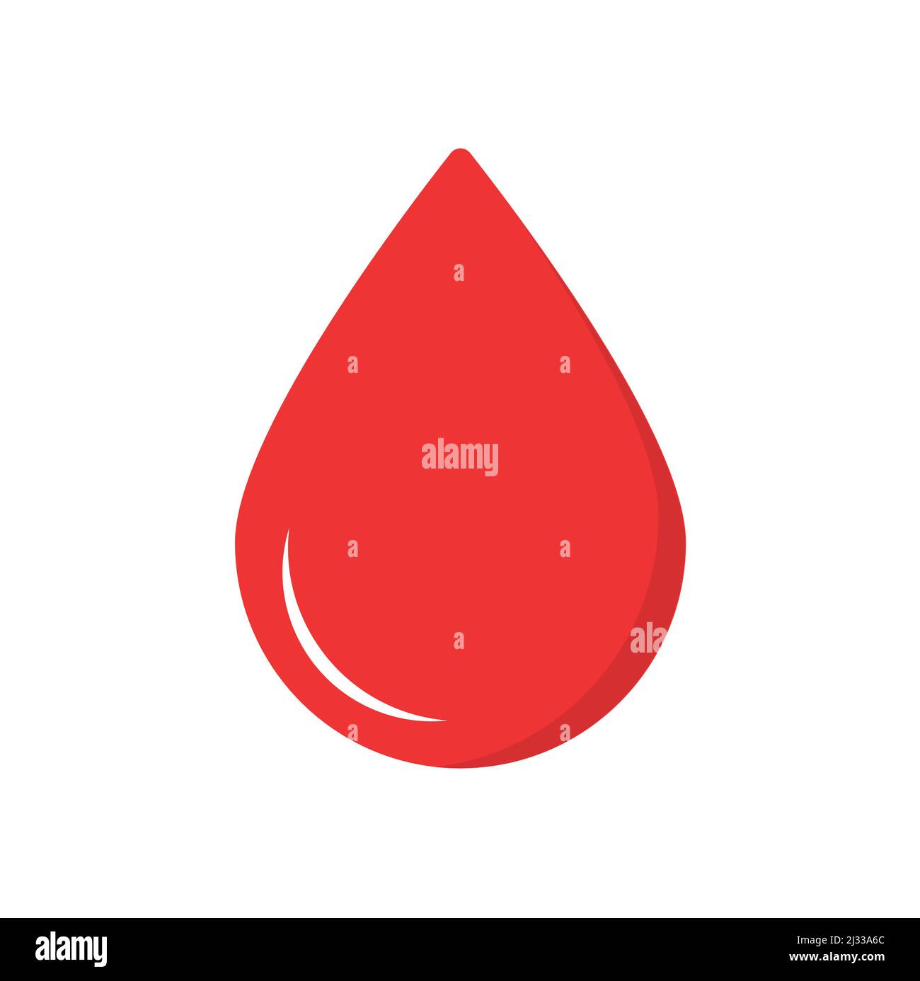 blood drop icon. flat illustration of blood drop vector icon for web Stock Vector