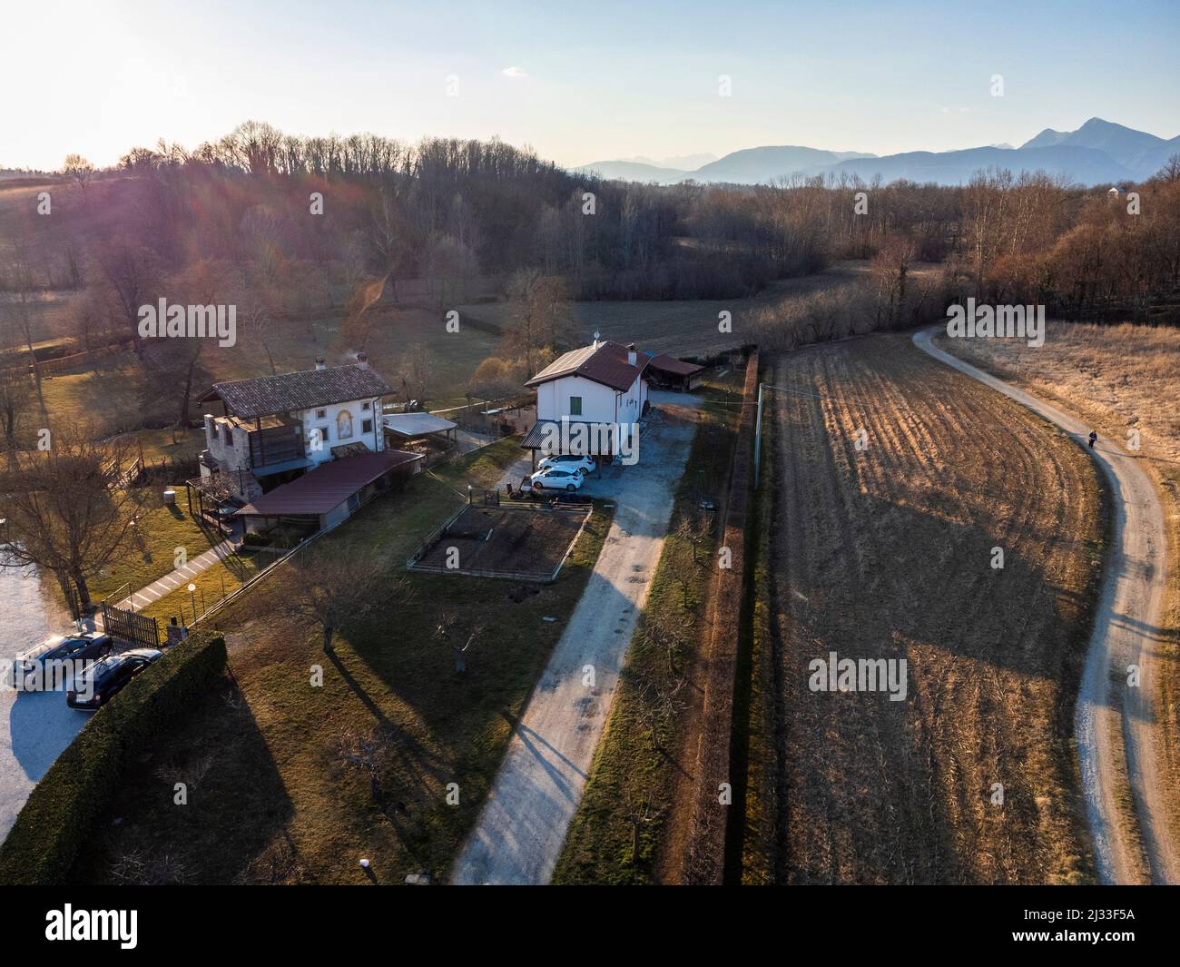 Villages on the morainic hills of central Friuli Stock Photo - Alamy