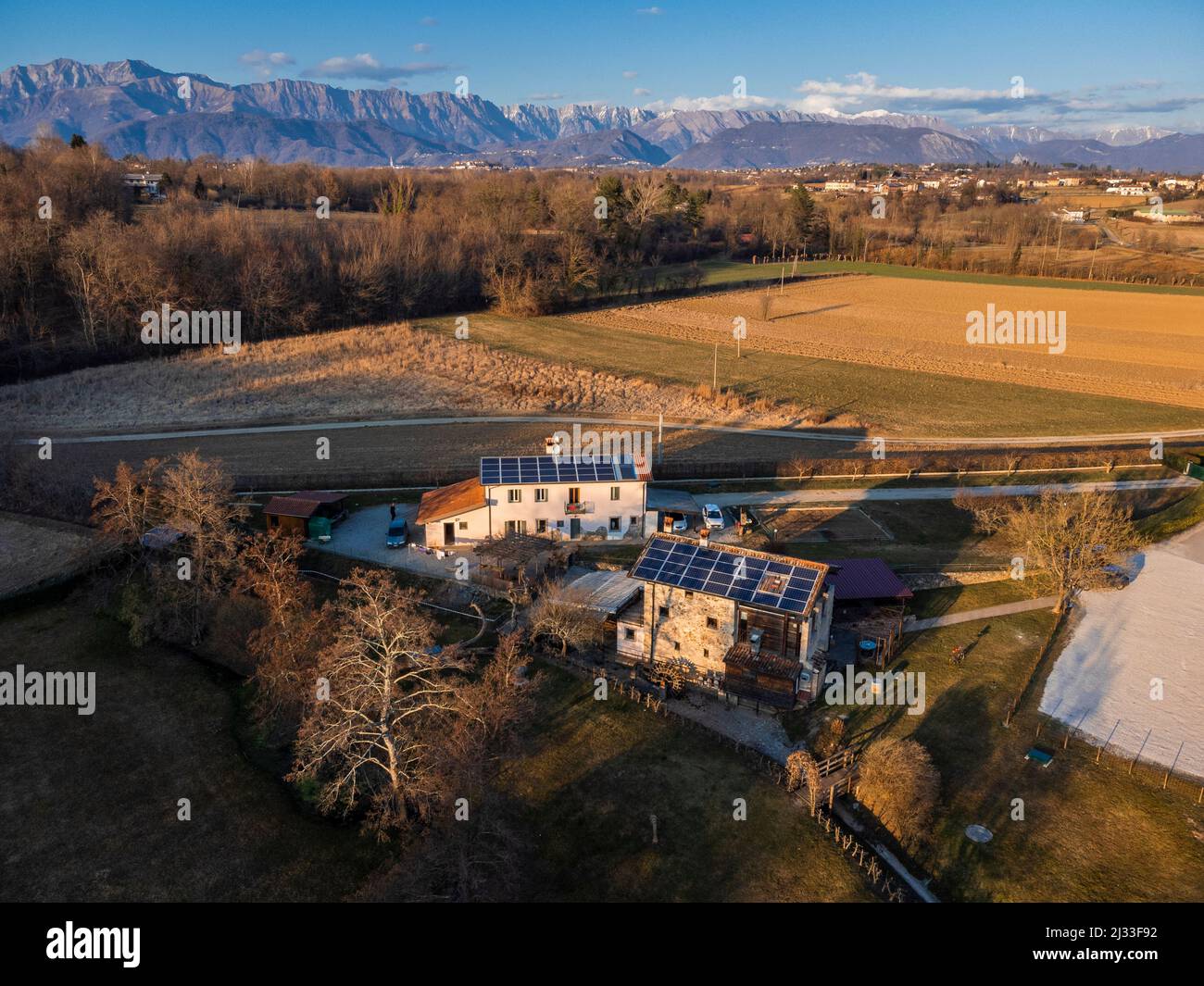 Villages on the morainic hills of central Friuli Stock Photo - Alamy