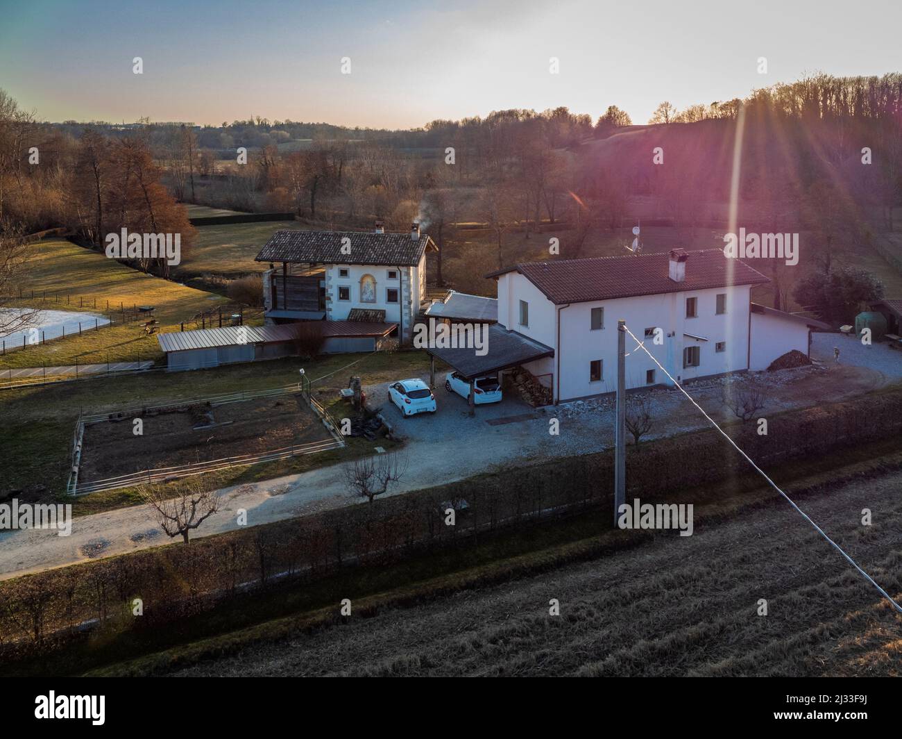 Villages on the morainic hills of central Friuli Stock Photo - Alamy