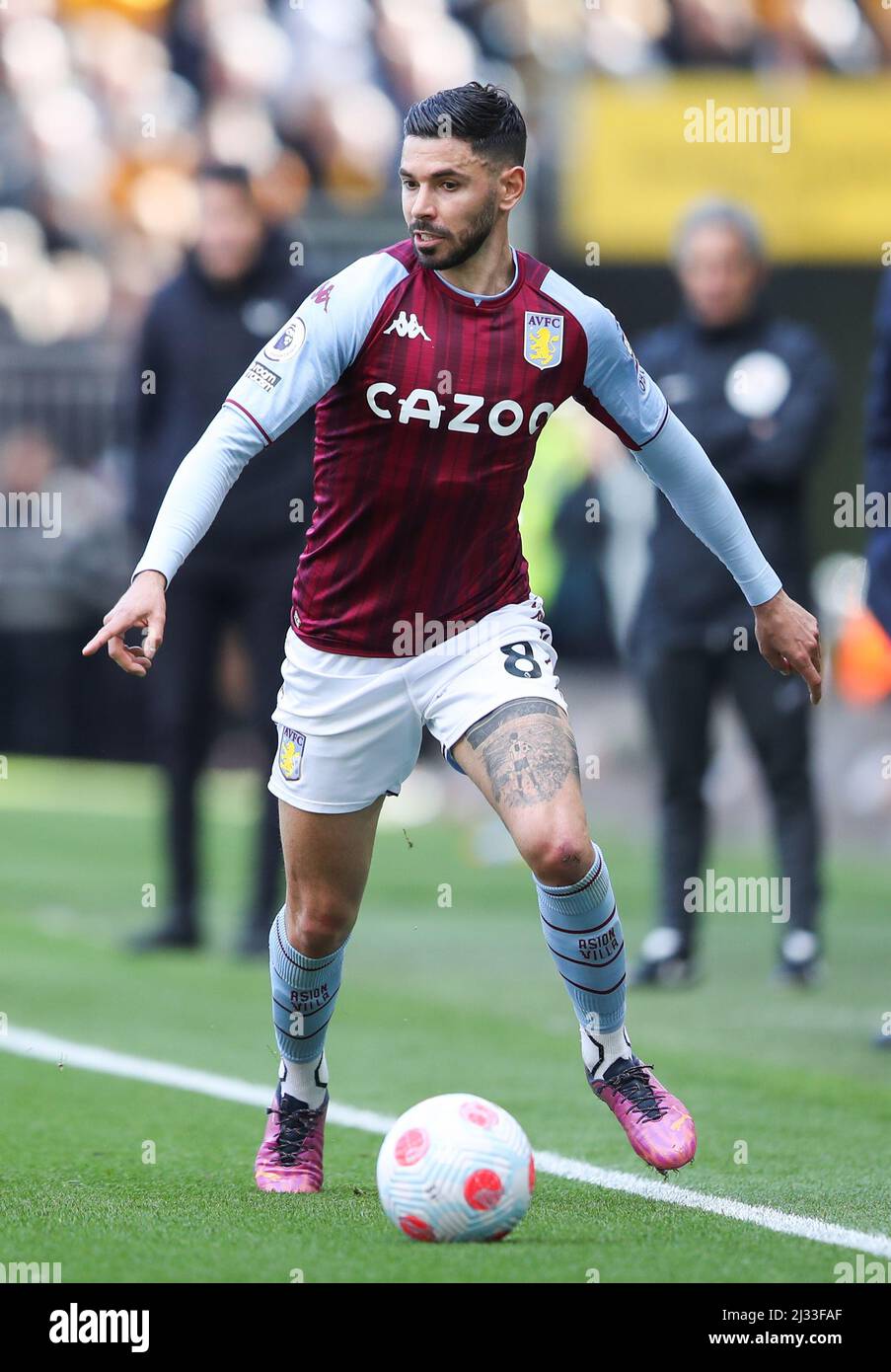 Aston Villa's Sanson during the Premier League match at the