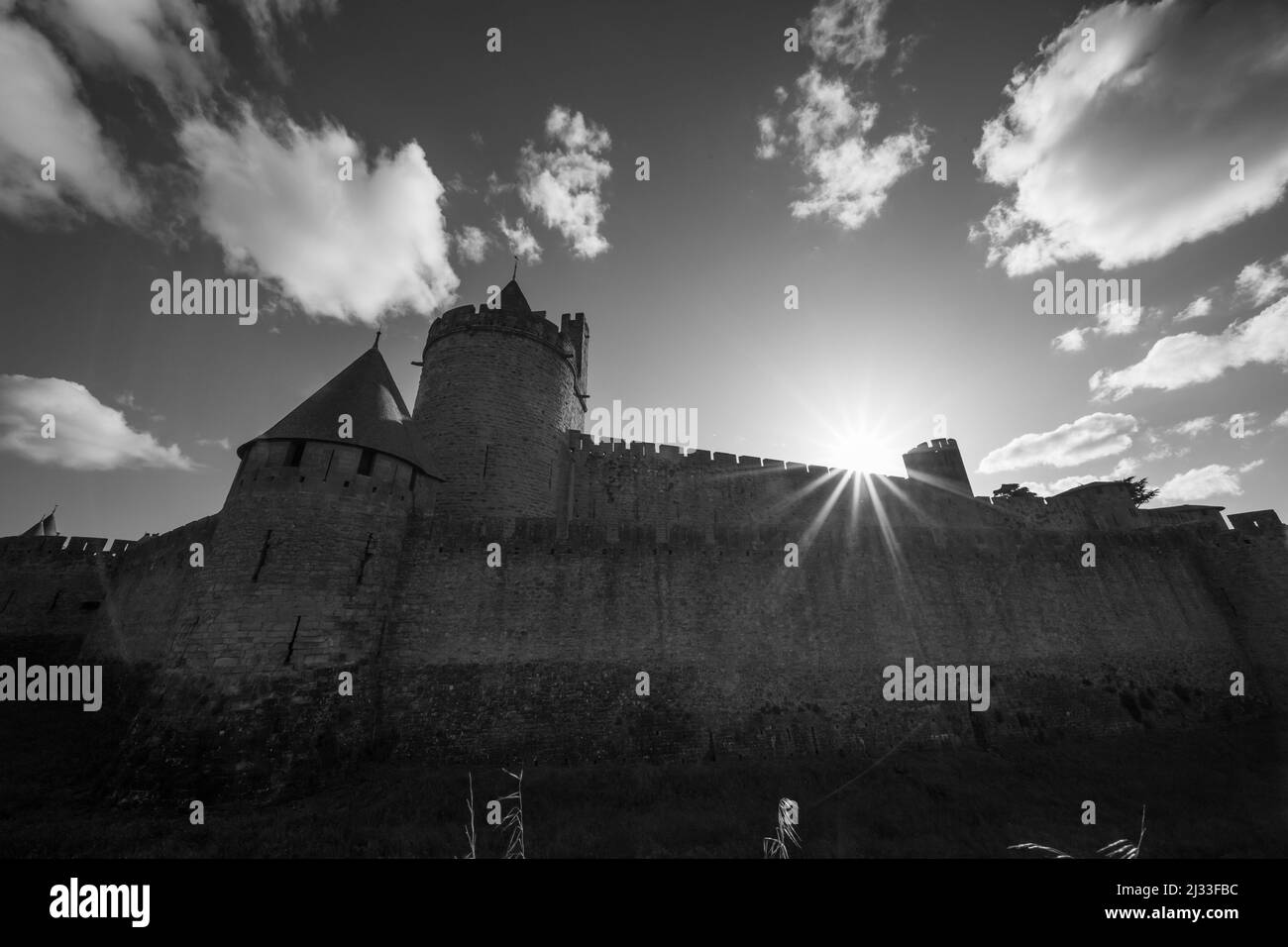 Medieval Stone Towers Black and White Stock Photos & Images - Alamy