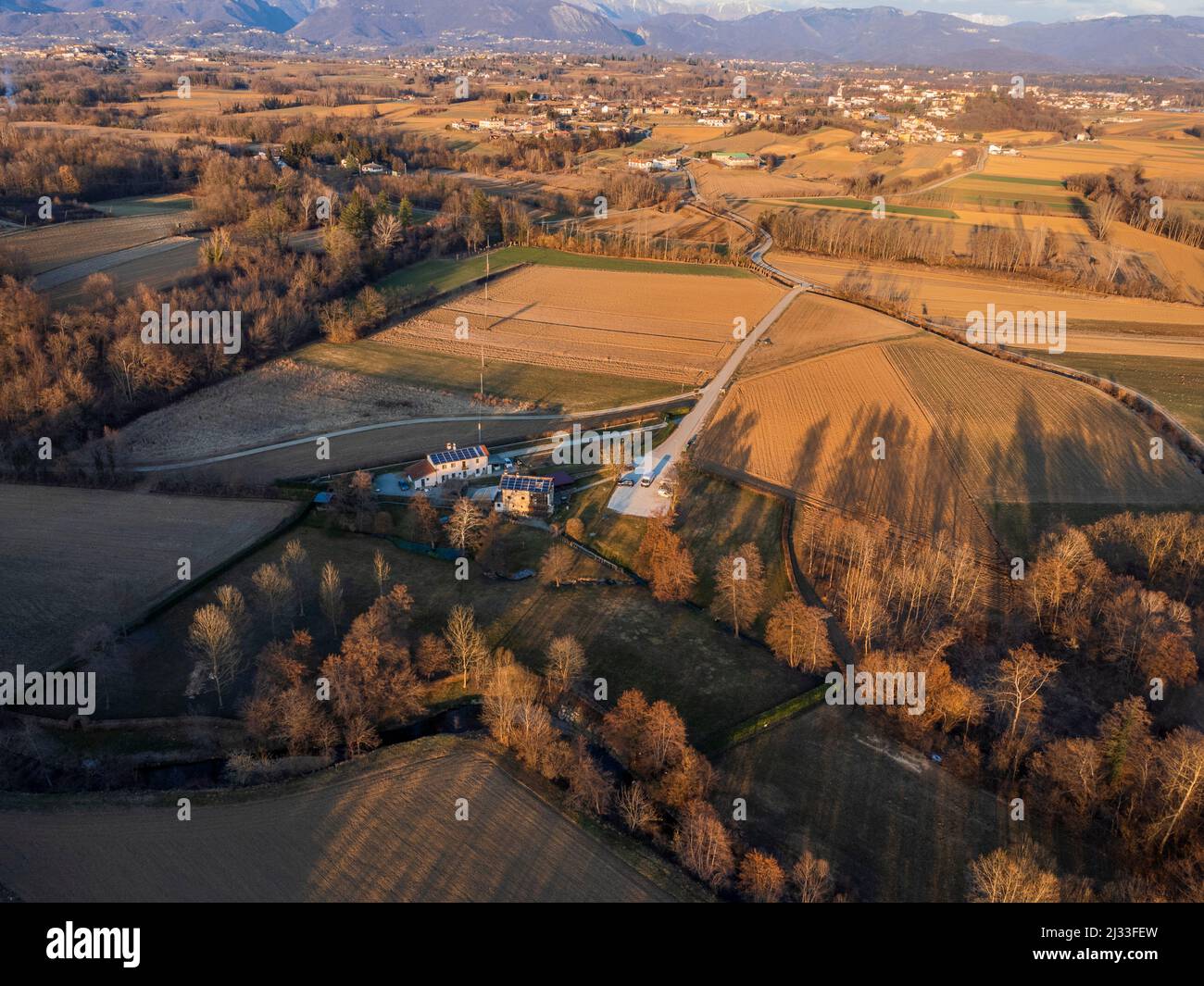 Villages on the morainic hills of central Friuli Stock Photo - Alamy