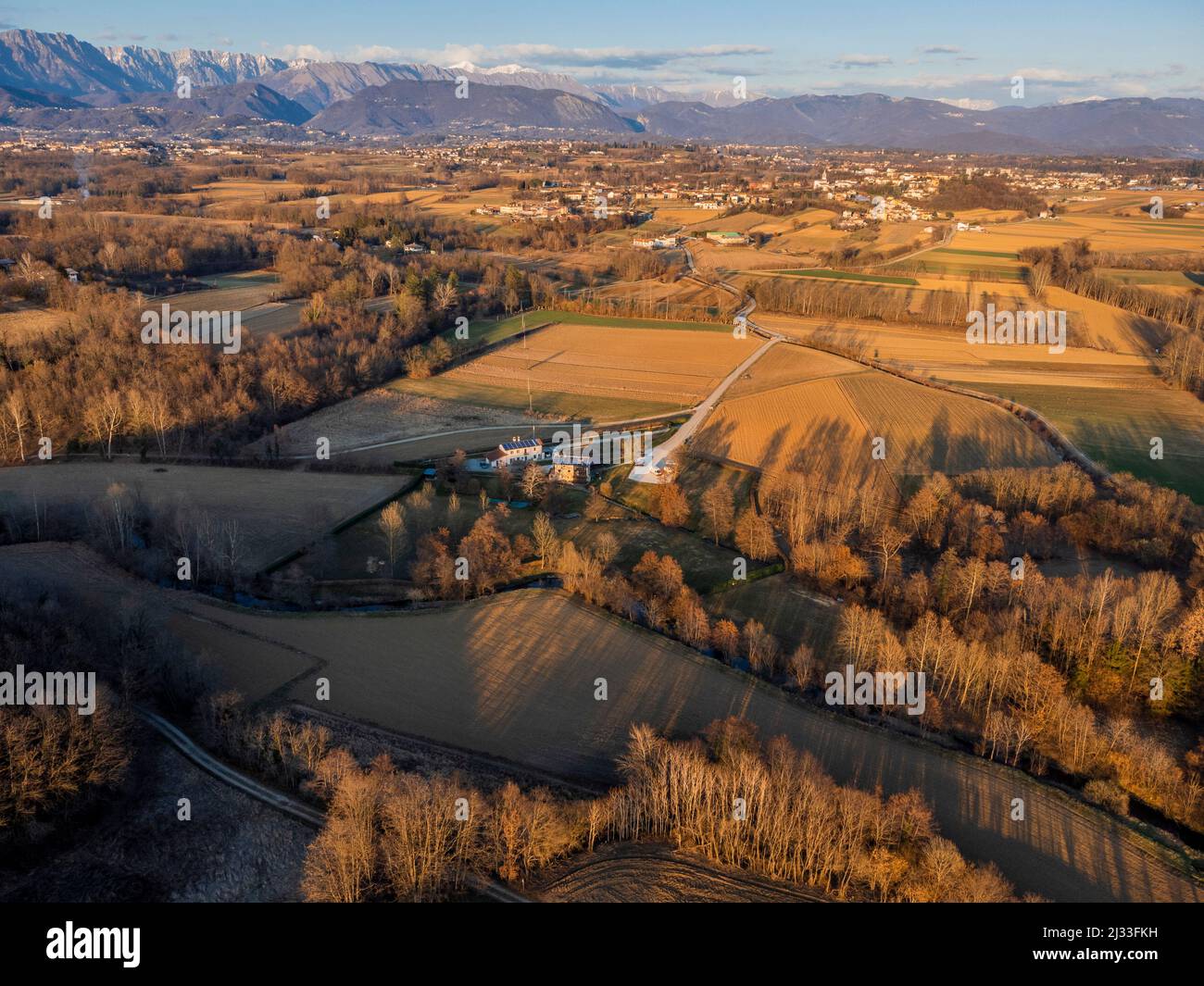 Villages on the morainic hills of central Friuli Stock Photo - Alamy