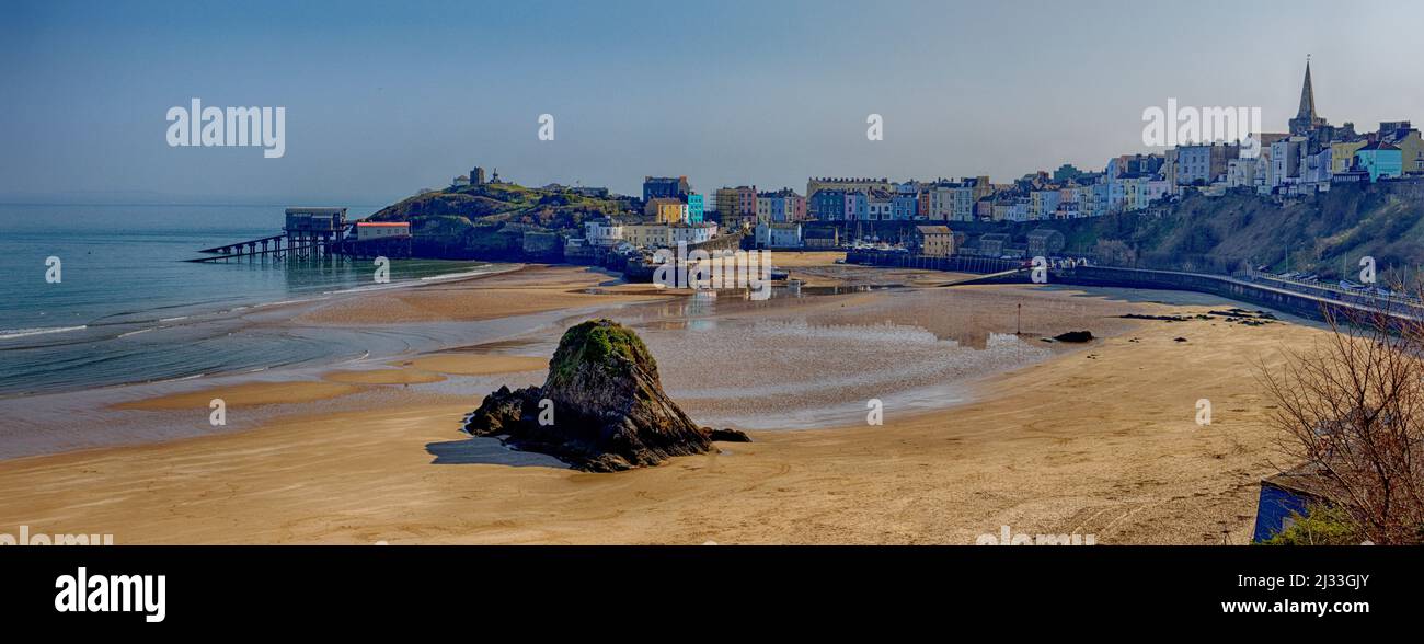 Tenby Beach South West Wales Stock Photo