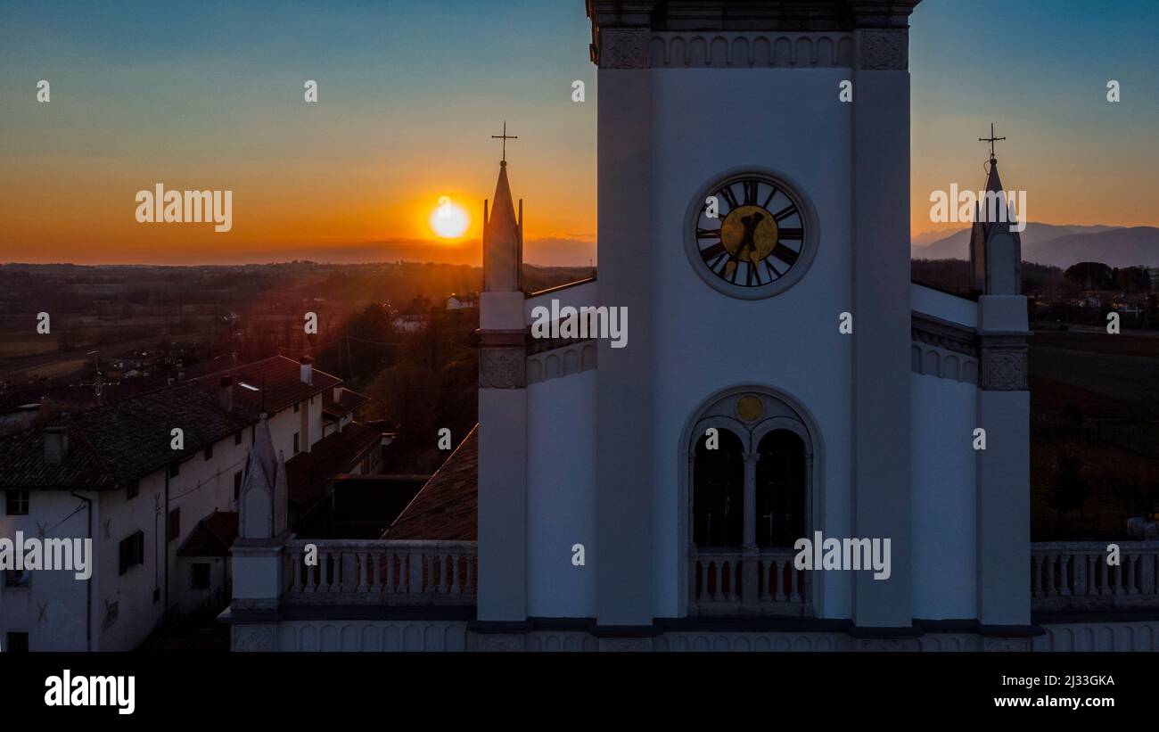 Villages on the morainic hills of central Friuli Stock Photo - Alamy