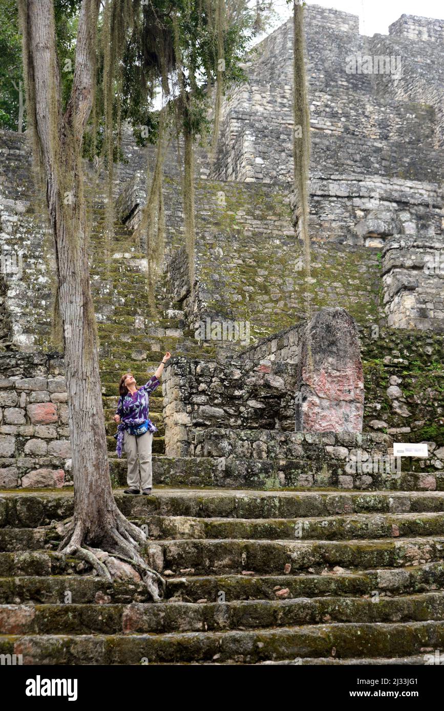 Calakmul Mayan Ruins, Southern Yucatan, Mexico wg. MR: Andrea Seifert Stock Photo
