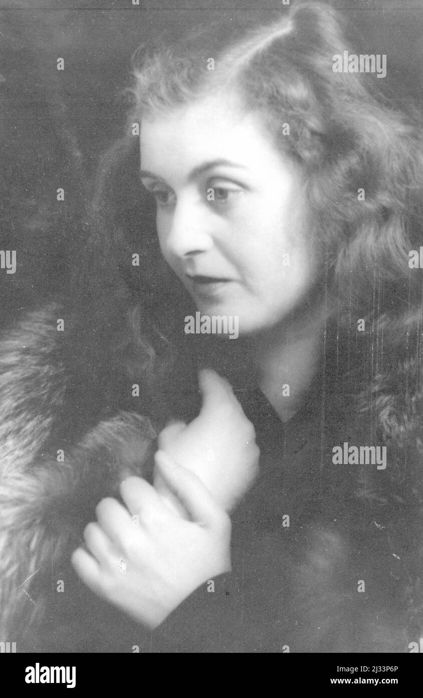 Foto-Schule: 'Alles Versuche'. Eva Braun's Photo Albums, ca. 1913 - ca. 1944. These albums are attributed to Eva Braun (four are claimed by her friend Herta Schneider, nee Ostermeyer) and document her life from ca. 1913 to 1944. There are many photographs of Eva, her sisters and their children, Herta Schneider and her children, as well as photographs of Eva's vacations, family members and friends. Included also are photographs taken by and of Eva Braun at Hitler's chalet Berghof (or Kehlstein), photographs of Hitler and his entourage, visitors to Berghof and the scenery around Berchtesgaden, a Stock Photo