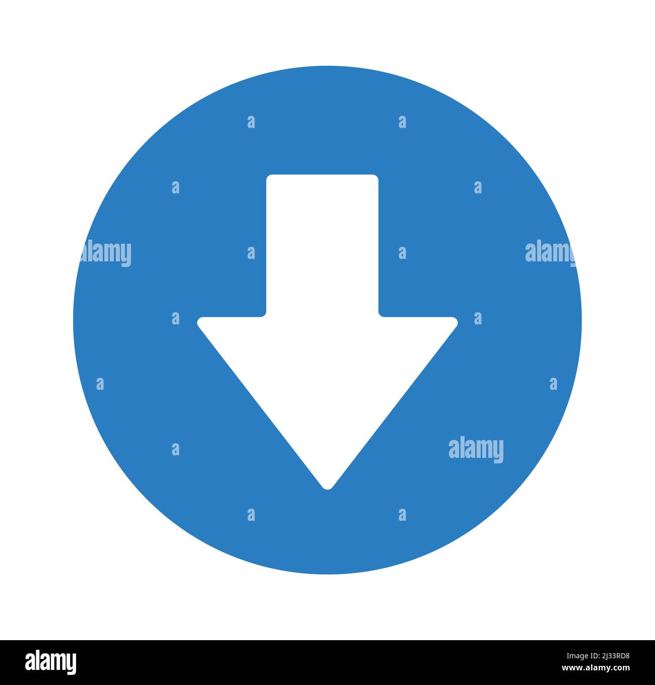 Blue arrow icon close-up, vector illustration Stock Vector Image & Art ...