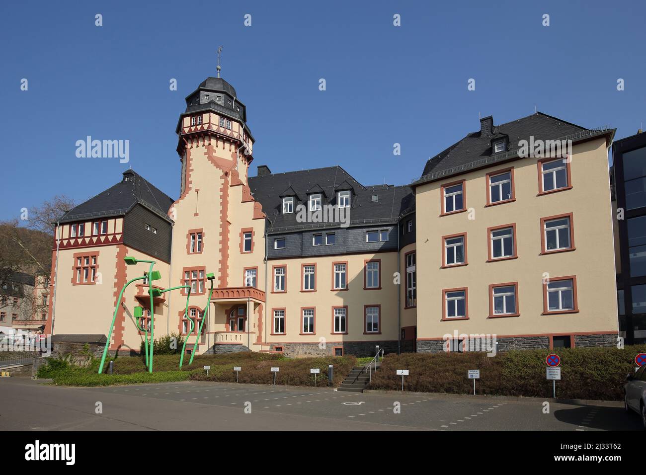 Building of the Verbandsgemeinde in Bernkastel-Kues, Rhineland-Palatinate, Germany Stock Photo