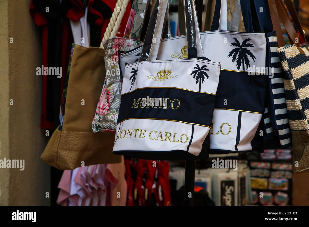 A tourist shop sells Monaco Grand Prix souvenir caps. (Photo by Dinendra  Haria / SOPA Images/Sipa USA Stock Photo - Alamy