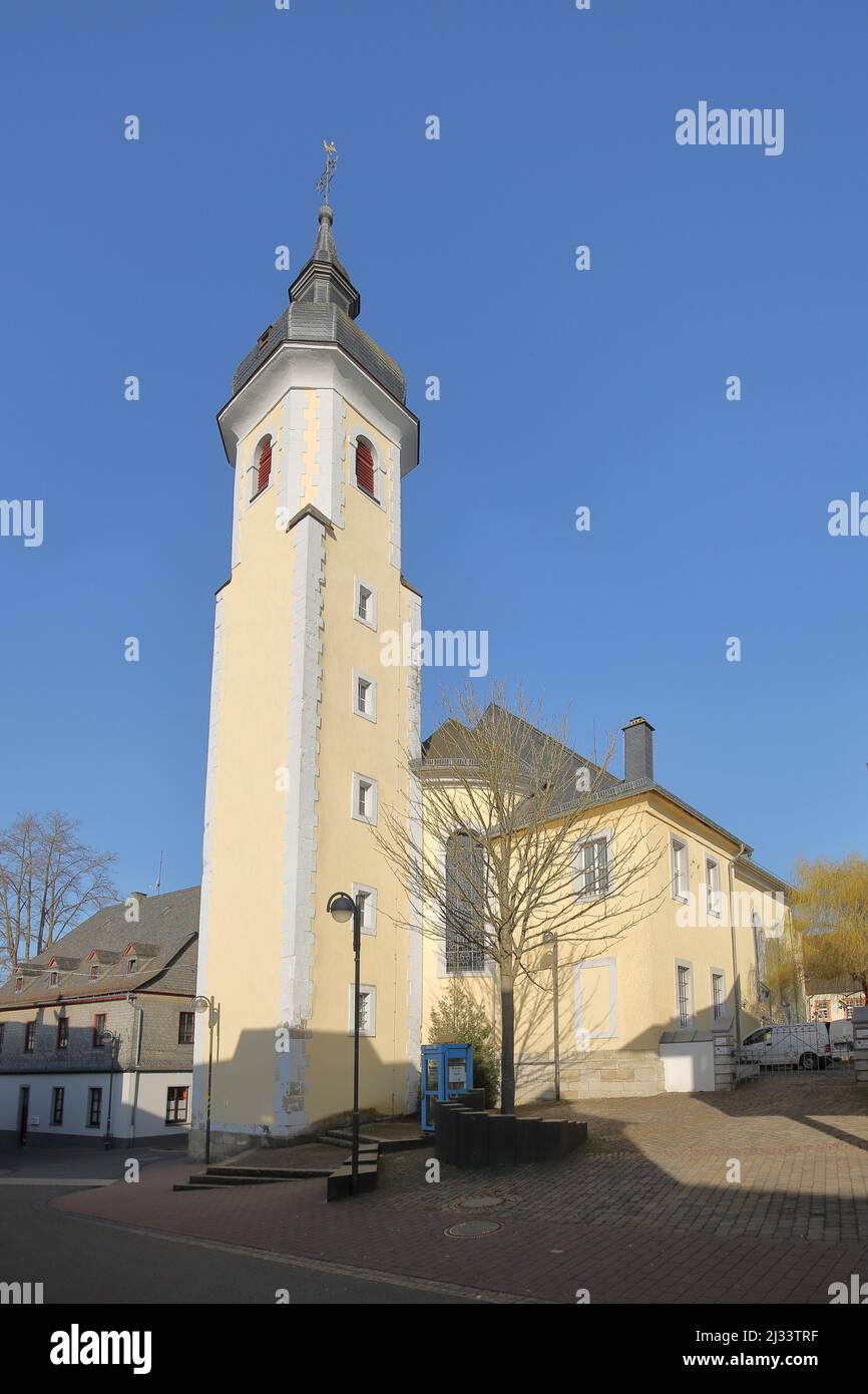 Baroque St. Josef Church in Simmern in the Hunsrueck, Rhineland-Palatinate, Germany Stock Photo