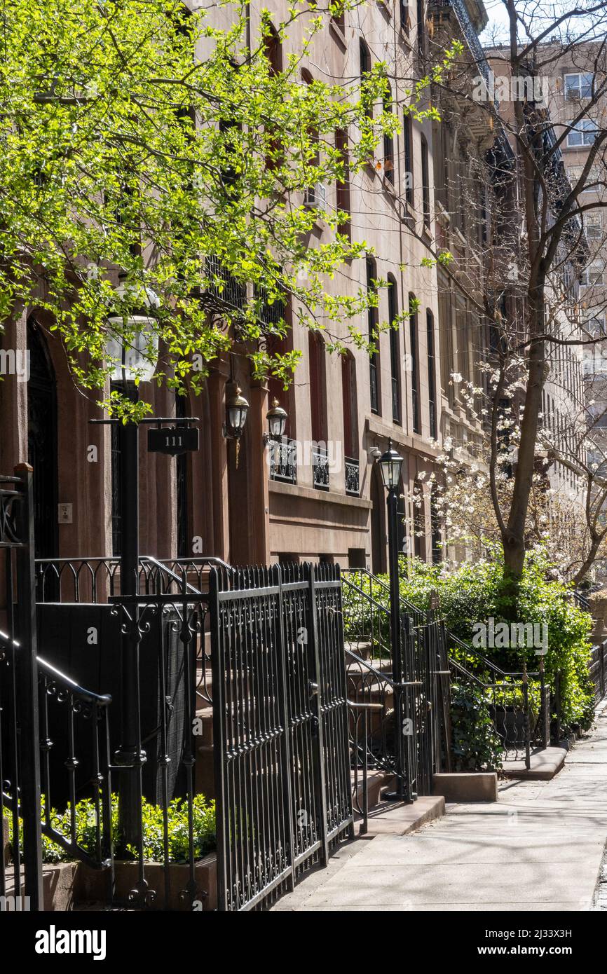 Murray Hill is a neighborhood of brownstones in New York City, USA Stock Photo