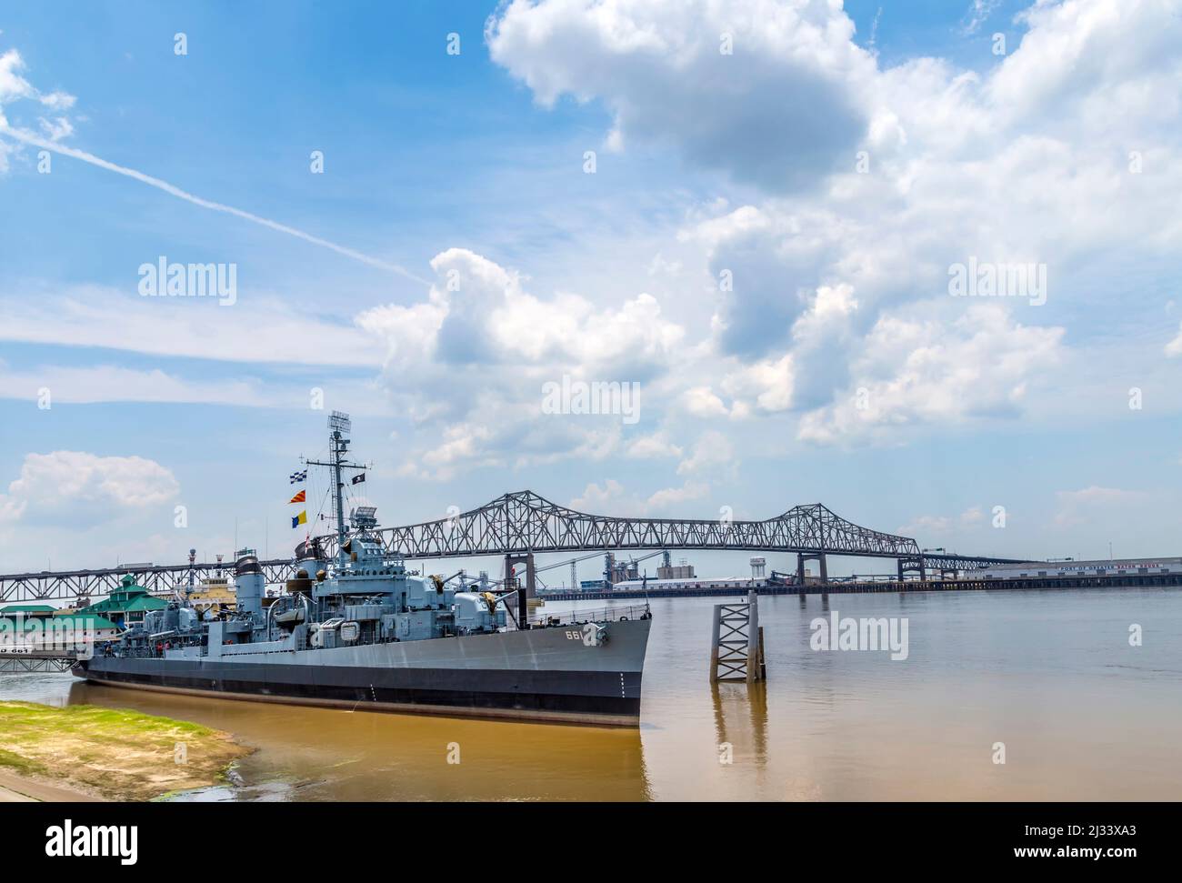 BATON ROUGE, USA JULY 13, 2013 USS Kidd serves as museum in Baton