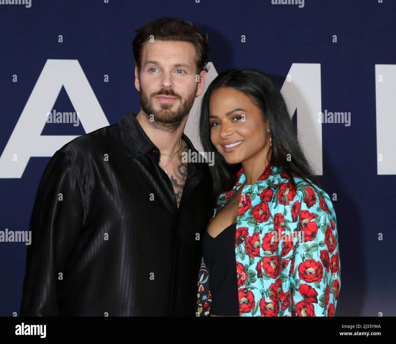 Los Angeles, CA. 4th Apr, 2022. Matt Pokora, Christina Milian at arrivals for AMBULANCE Premiere, The Academy Museum of Motion Pictures, Los Angeles, CA April 4, 2022. Credit: Priscilla Grant/Everett Collection/Alamy Live News Stock Photo