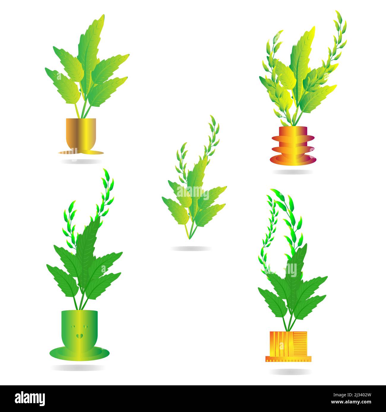 Flowers plants leaf  icon ornament decoration abstract background wallpaper art graphic design pattern vector illustration Stock Vector