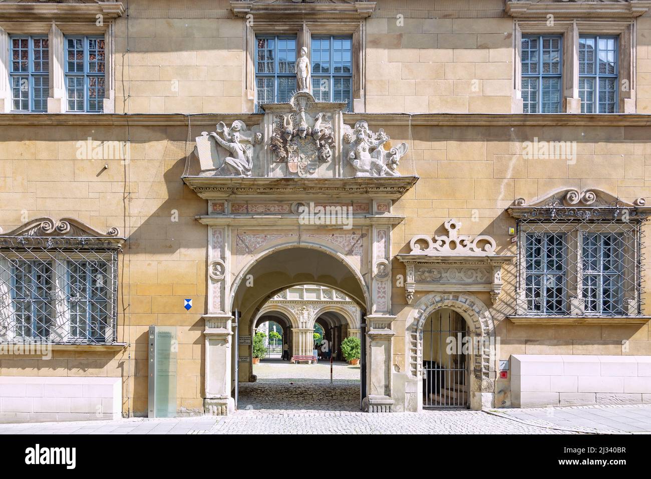Coburg; Ehrenburg Palace; Portal to Steingasse Stock Photo