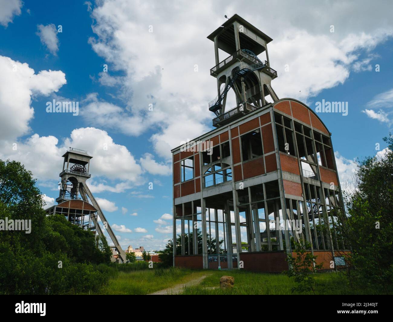 Former coals mine shaft in Belgium Stock Photo