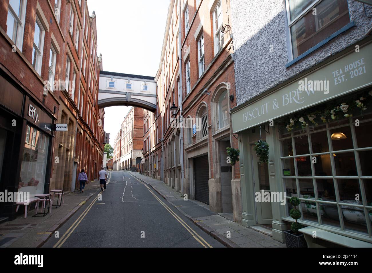 Views of shops on Hounds Gate in Nottingham in the UK Stock Photo Alamy