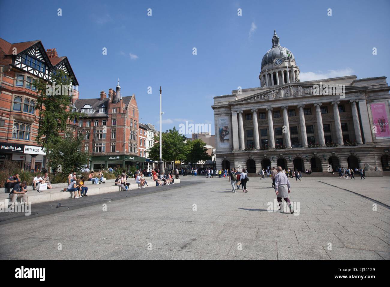 Views of the Nottingham City Council Building at Old Market Square in