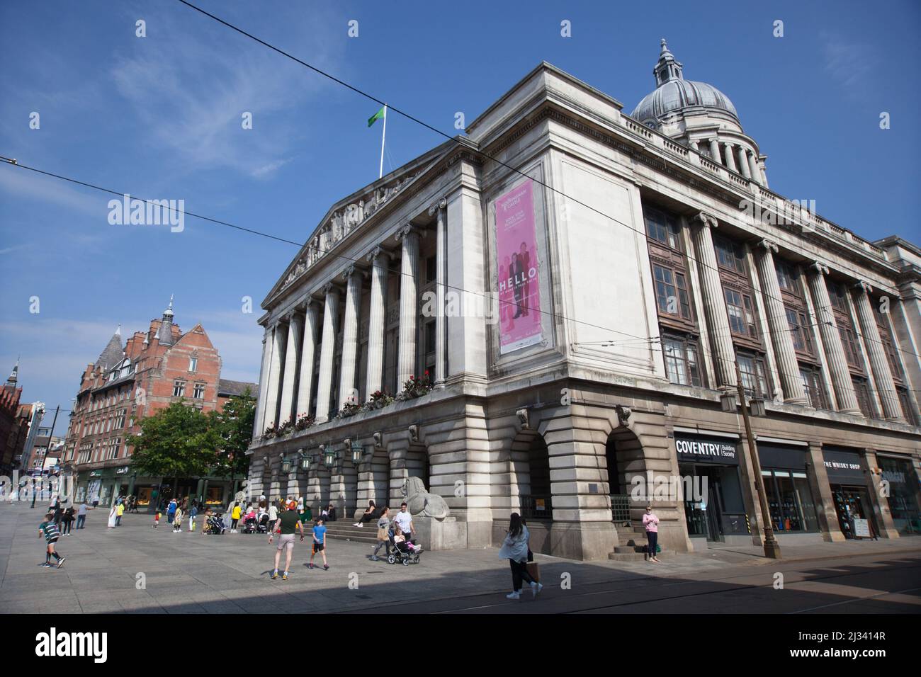 Views of the Nottingham City Council Building at Old Market Square in