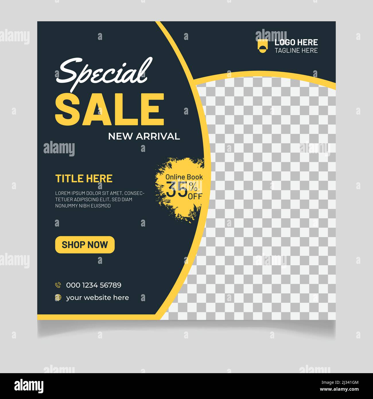 Special Sale New Arrival Fashion Social Media Post Template Stock Vector