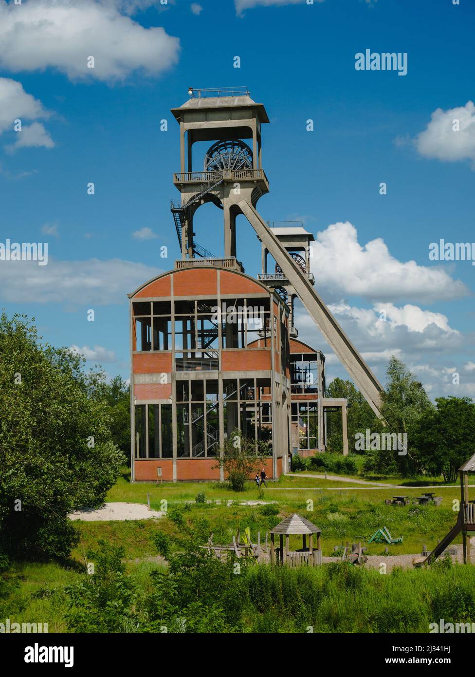 Former coals mine shaft in Belgium Stock Photo