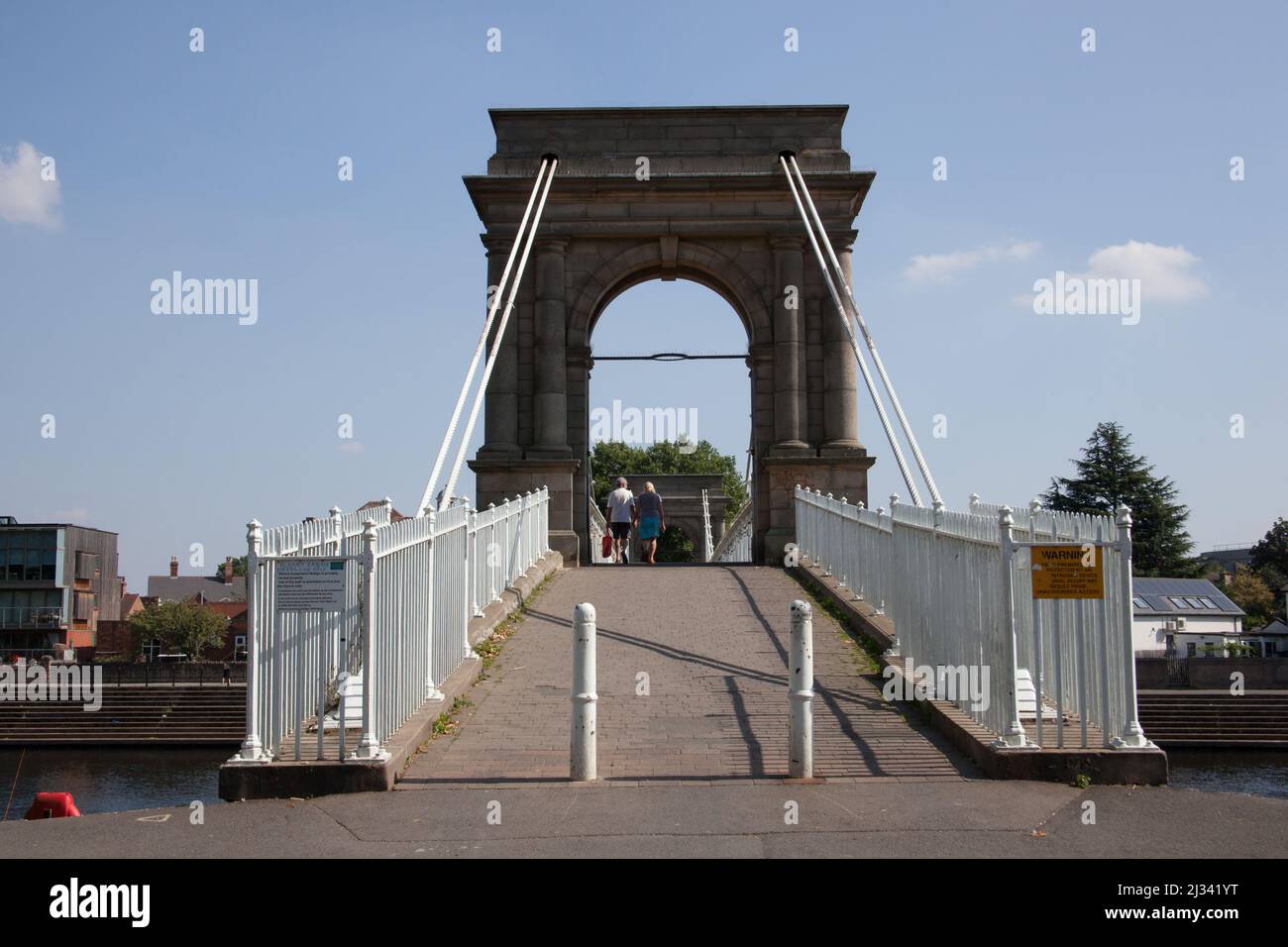 The Wilford Suspension Bridge in Nottingham in the UK Stock Photo Alamy