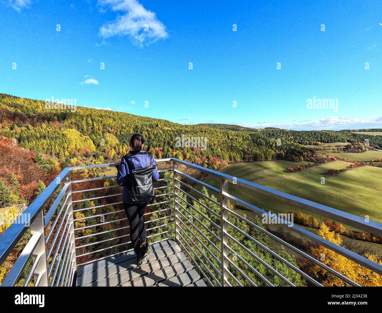 A view of the Lacnovsky canyon in the locality of the village of Lipovce in Slovakia Stock Photo