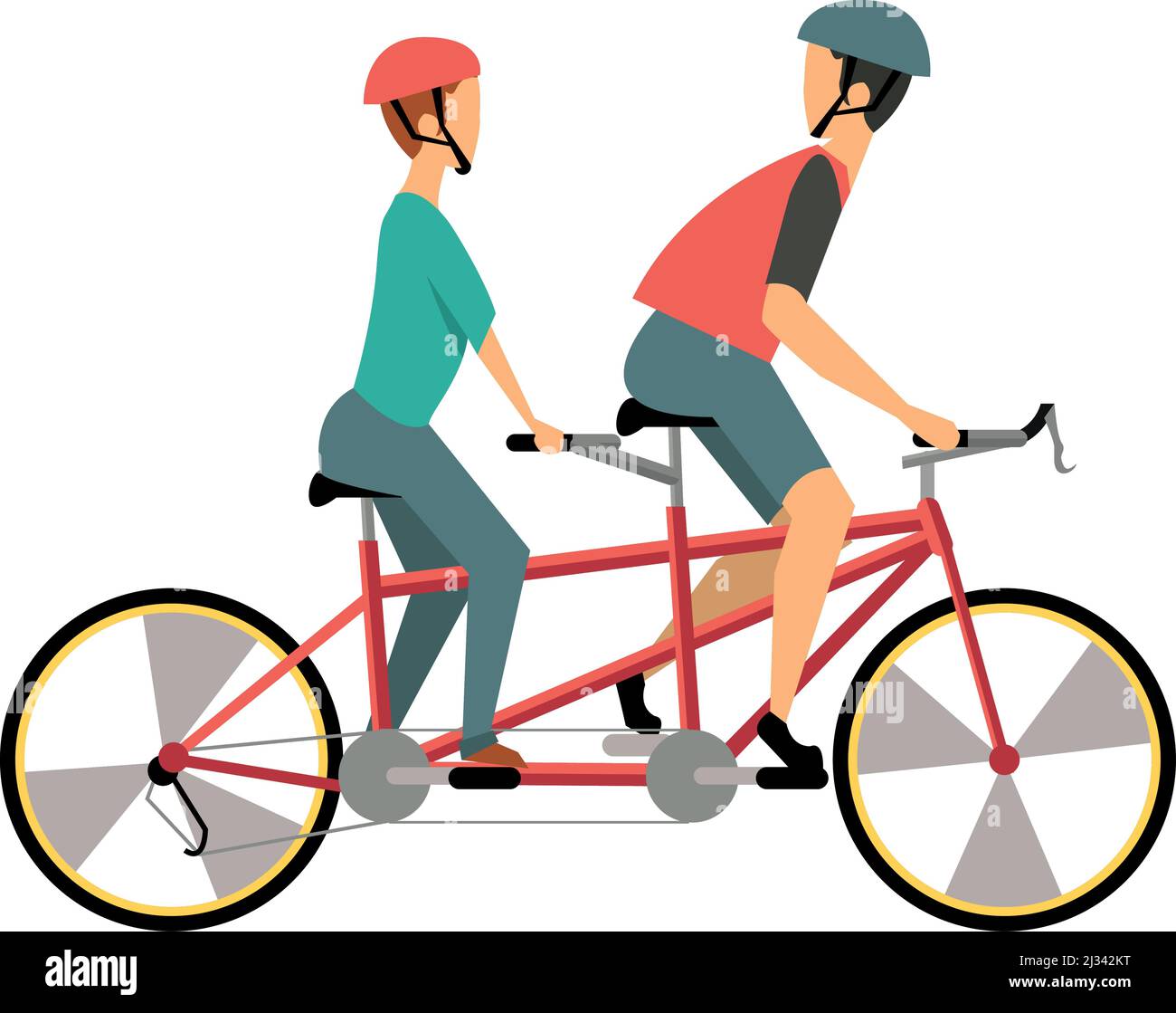 Tandem rider Cut Out Stock Images & Pictures Alamy