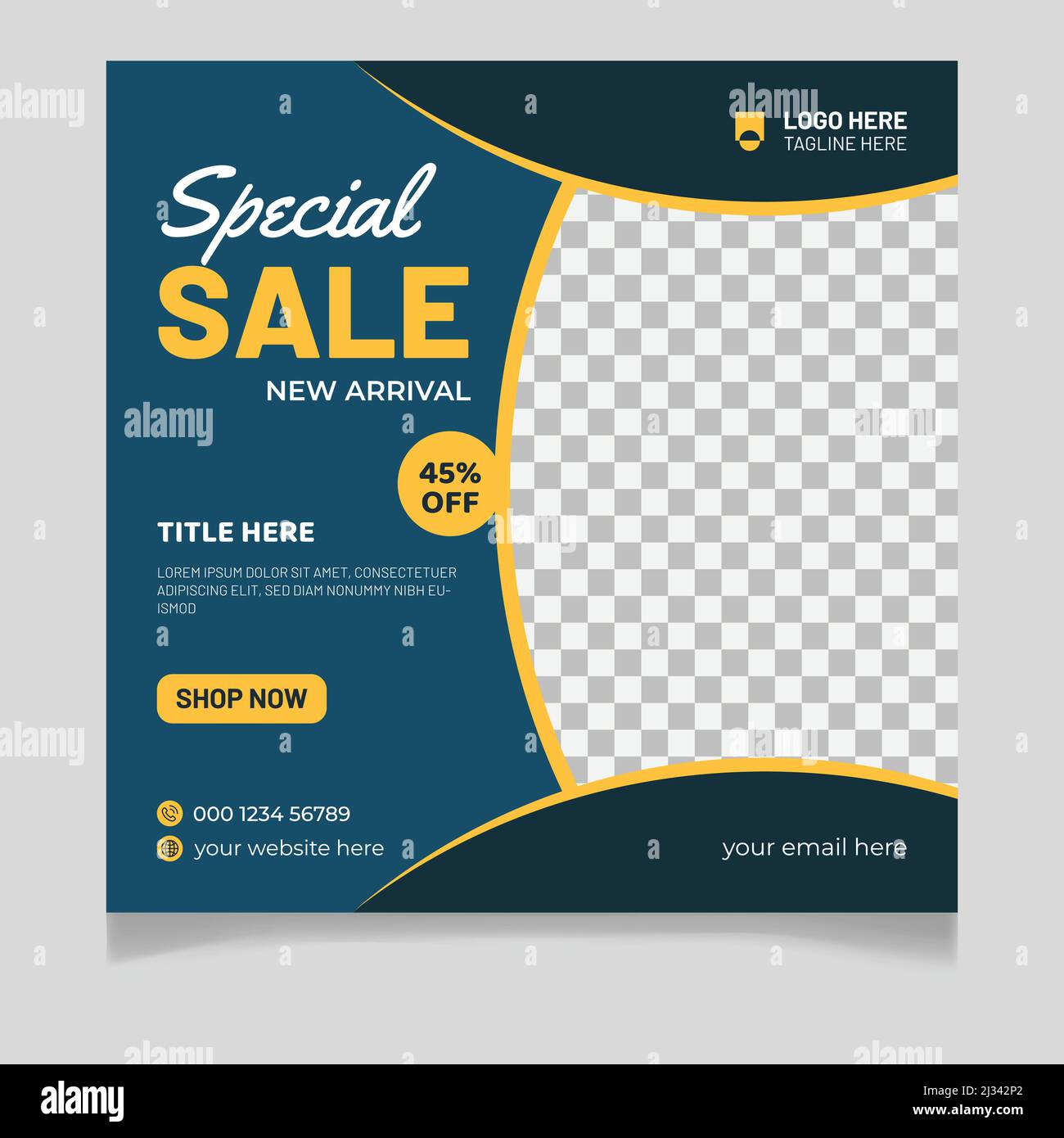 Special Sale New Arrival Social Media Post Template Stock Vector