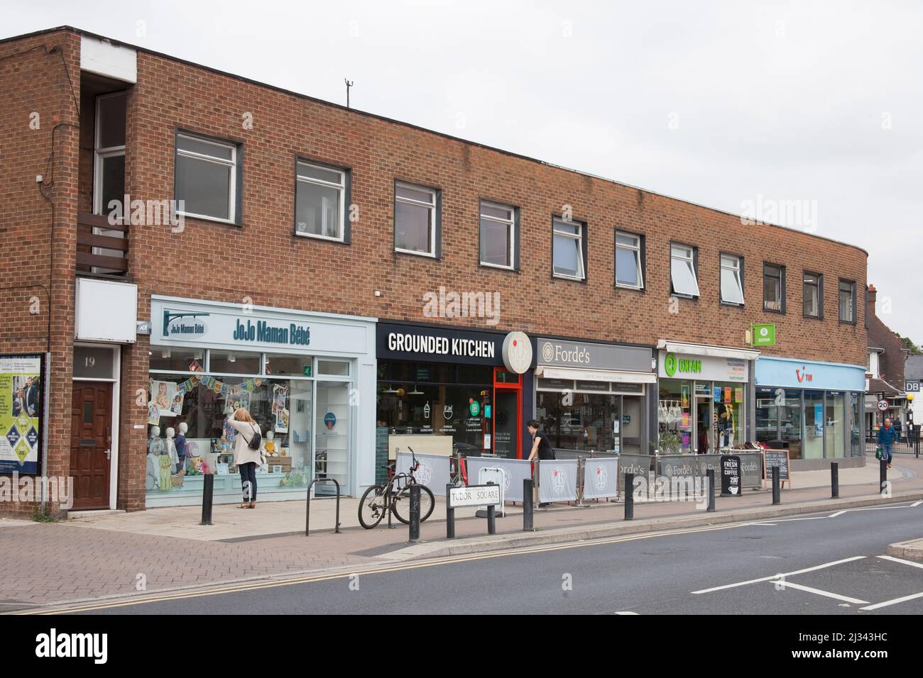 A row of shops in West Bridgford, Nottinghamshire in the UK Stock Photo