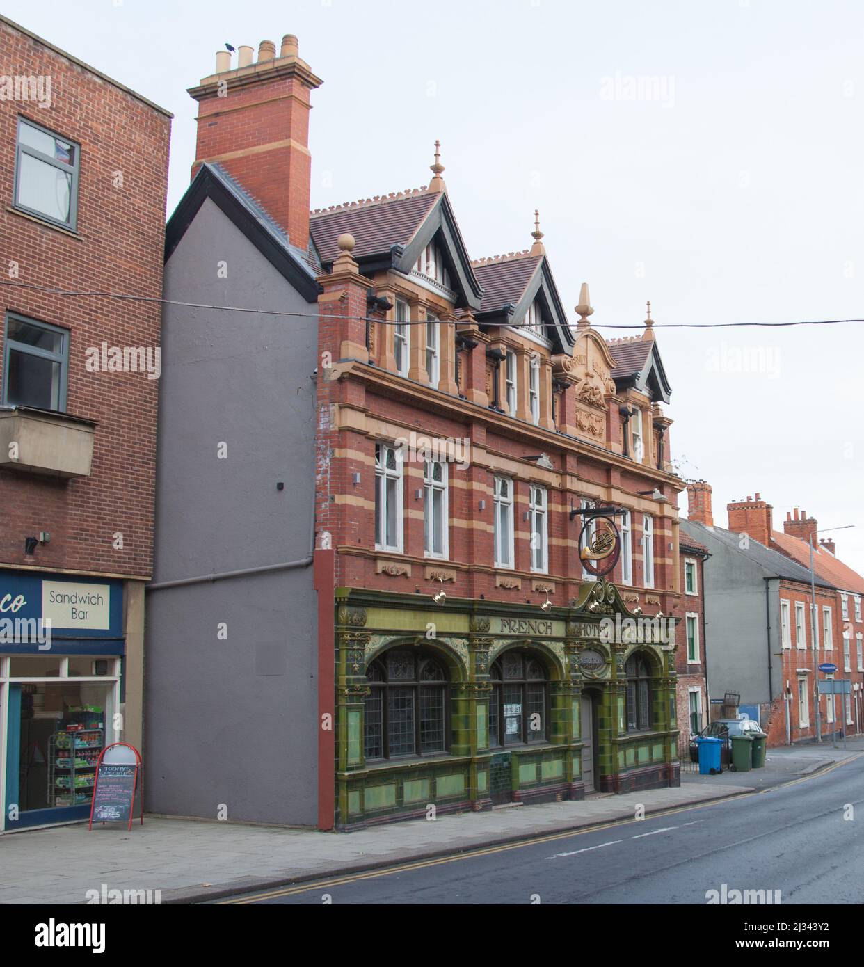 Views of buildings in Worksop, Nottinghamshire in the UK Stock Photo