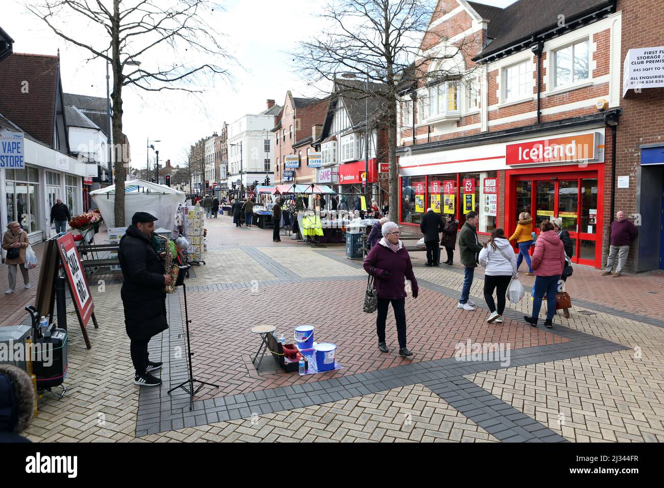 Worksop town centre, Nottinghamshire Stock Photo Alamy