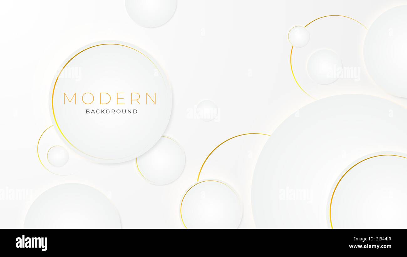 Modern abstract white background elegant circle shape design Stock ...