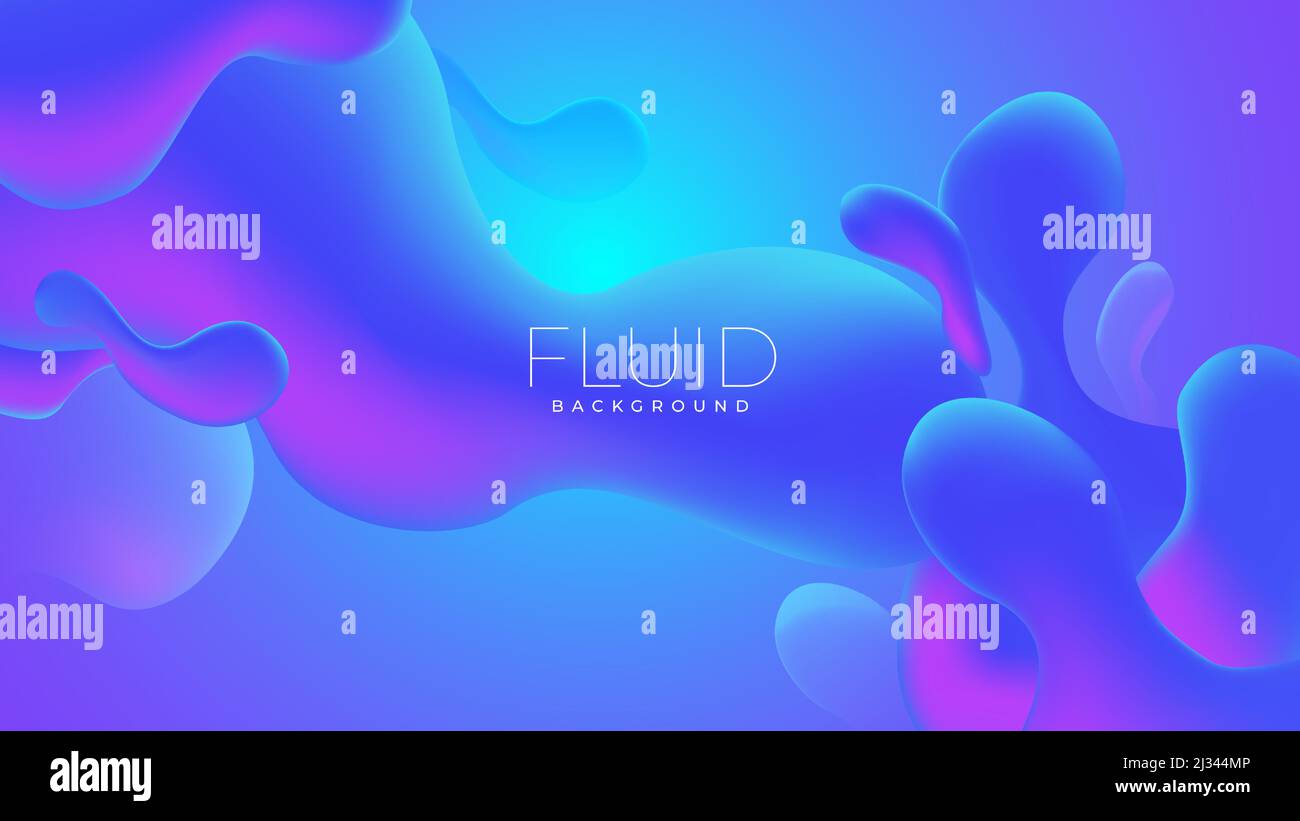Abstract background Gradient fluid shapes composition Stock Vector