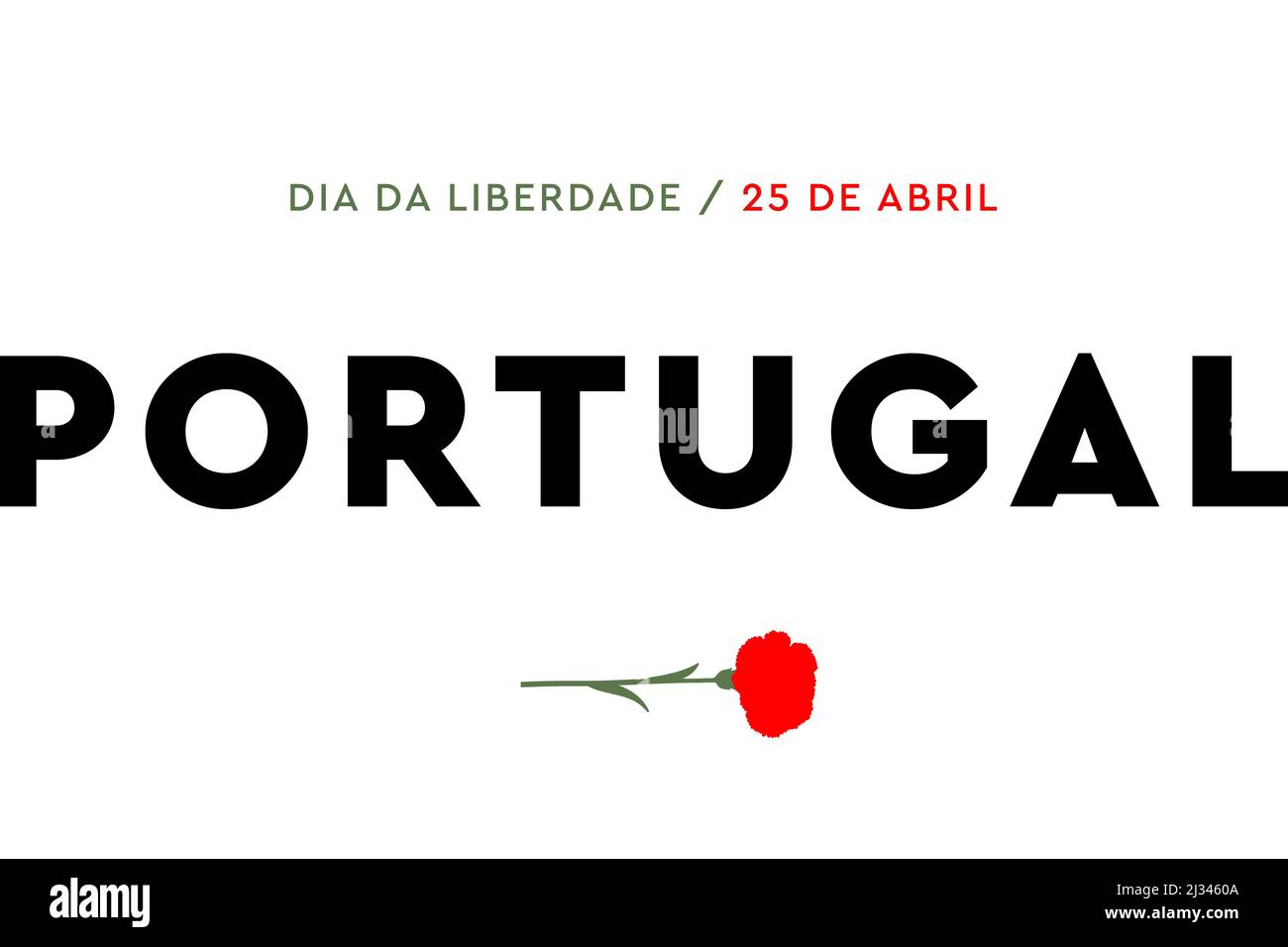 25 of April the Portugal freedom day illustration clove and gun