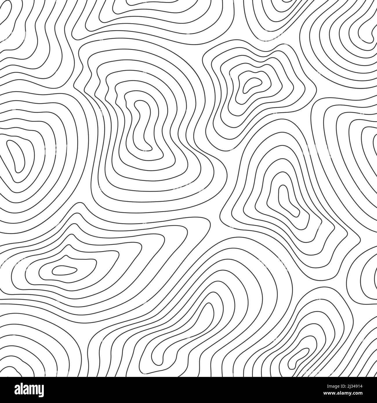 Topographic map, topographer seamless pattern, typography linear background for mapping and audio equalizer backdrop. Vector illustration. Stock Vector