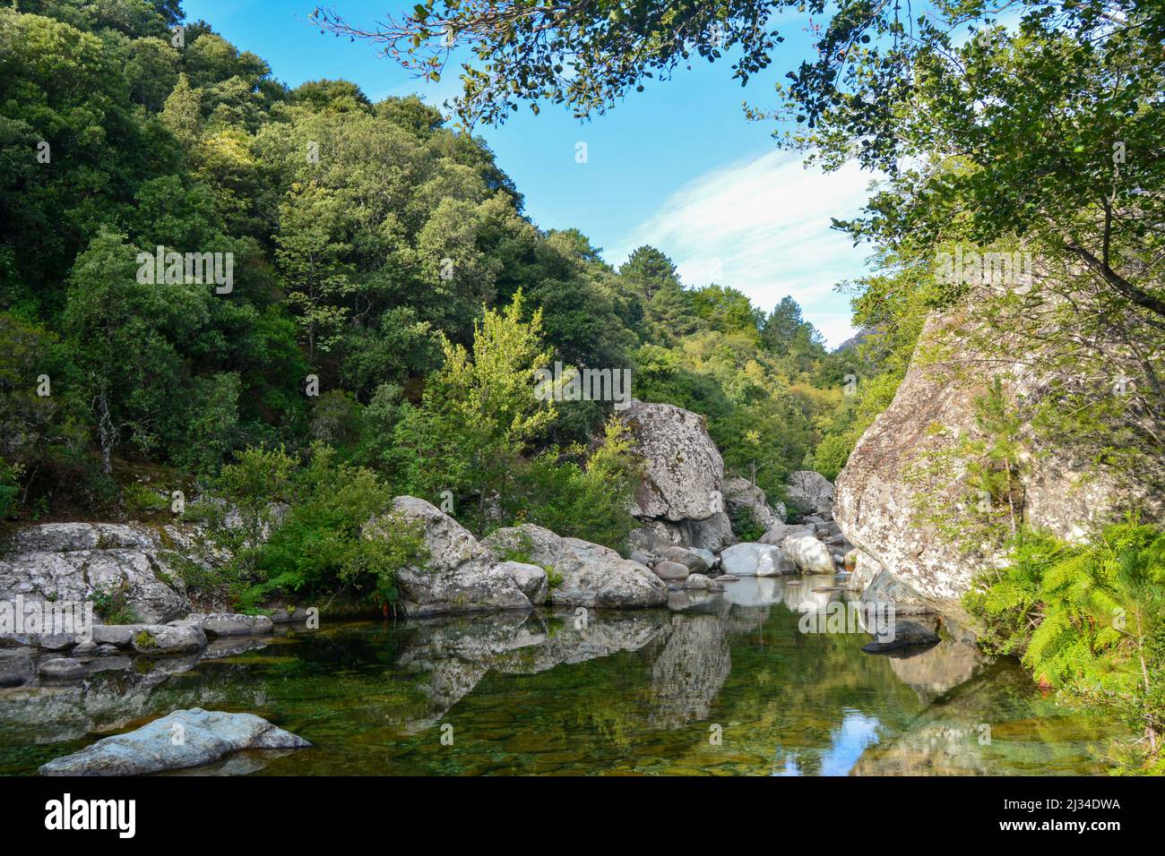 Beautiful view of River Tavignano Stock Photo