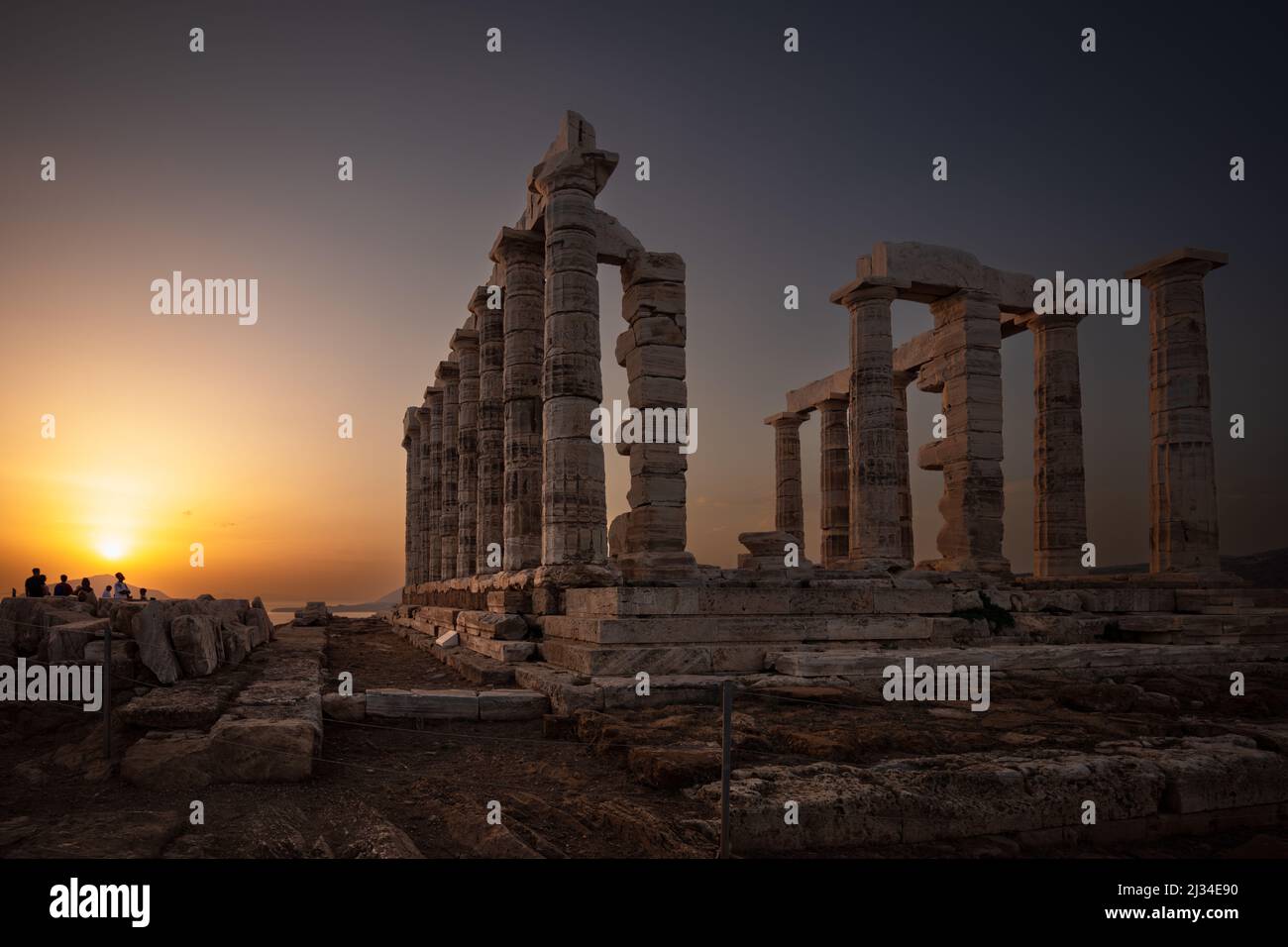 Temple of Poseidon - Cape Sounion, Greece Stock Photo - Alamy
