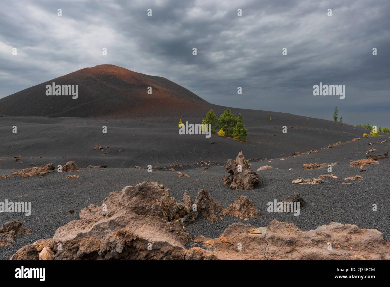 Chinyero Volcano, Arena Negras Zone, Teide National Park, Tenerife, Canary Islands, Spain, Europe Stock Photo