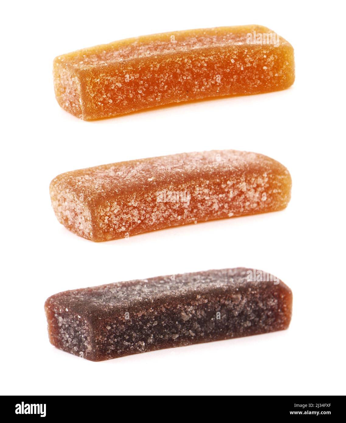 Fruit jelly bars isolated on white Stock Photo Alamy